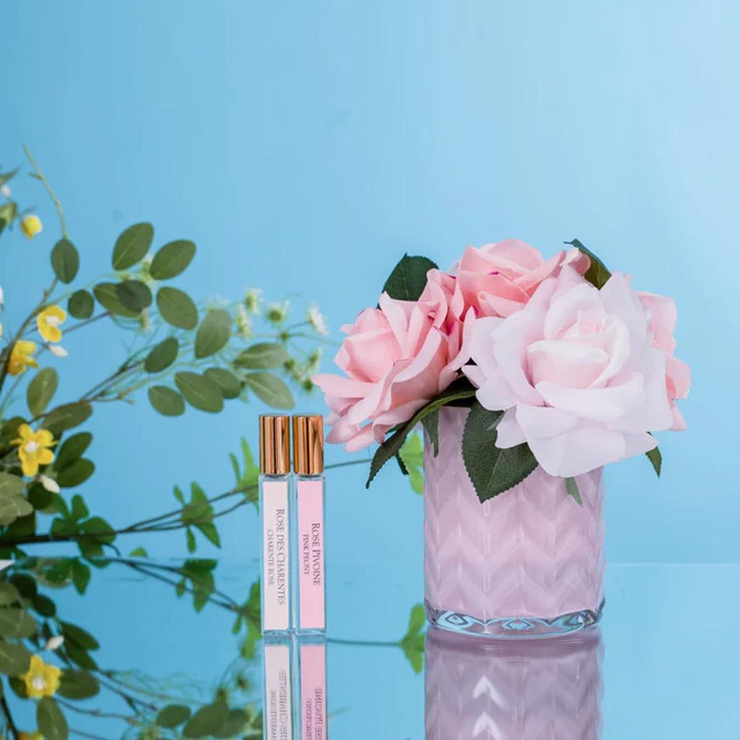 COTE NOIRE 5 PERFUMED ROSES - PINK BARBED FLOWER - PINK ROSES