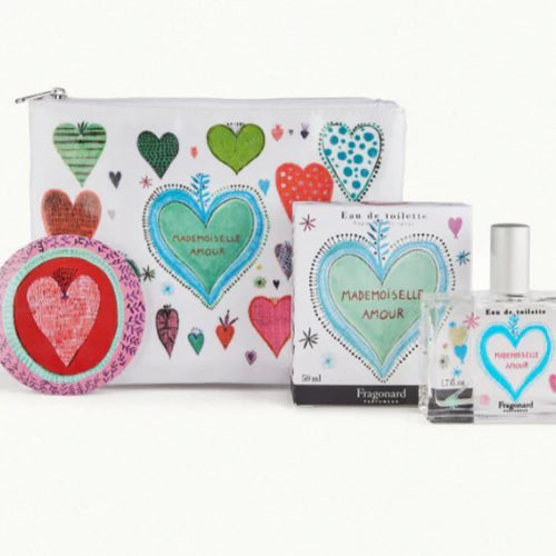 FRAGONARD Mademoiselle Amour + specchio 50 ML Eau De Toilette Kit Profumi Pochette