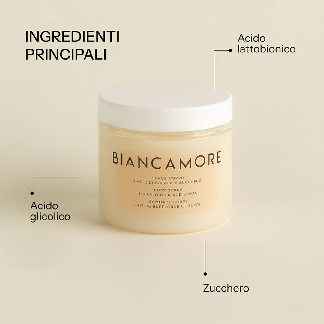 BIANCAMORE Scrub con latte di bufala e zucchero