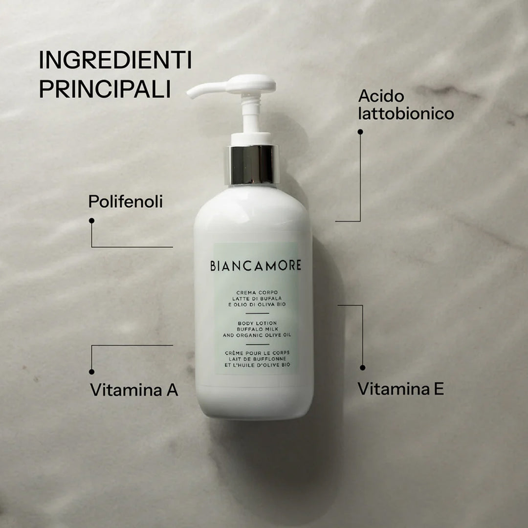 BIANCAMORE Body Cream with Buffalo Milk and Organic Olive Oil