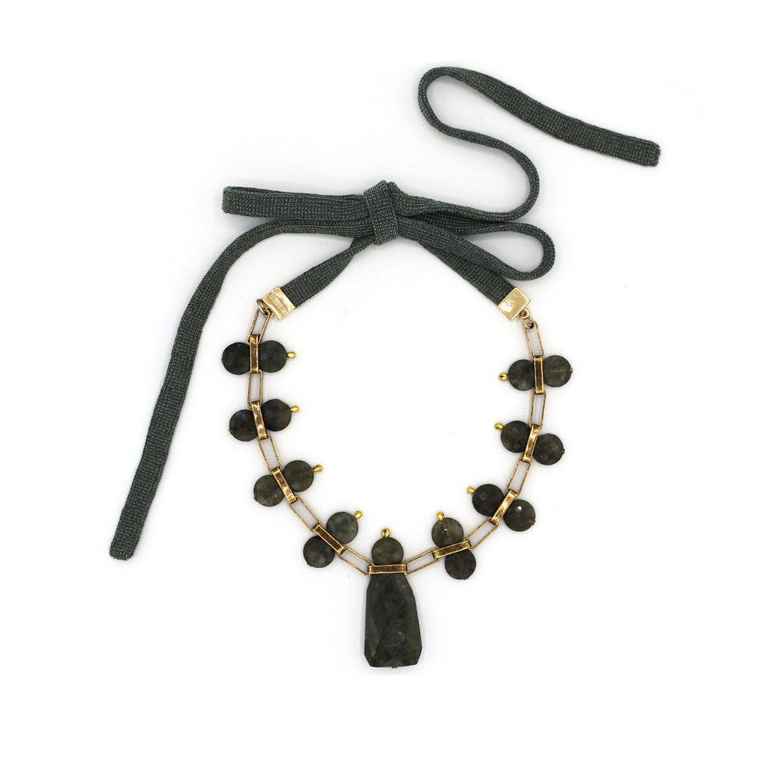 CENTOPERCENTO CACHEMIRE Girocollo ottone e labradorite