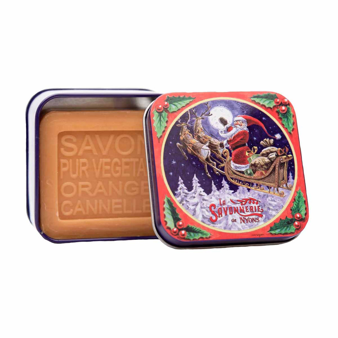 La Savonnerie de Nyons CHRISTMAS Metal box "The sled" and soap 100 g 