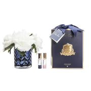 COTE NOIRE 5 SCENTED ROSES - BLUE BARBED FLOWER - WHITE ROSES 