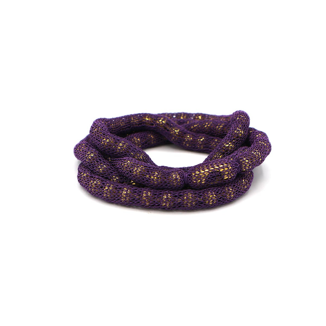 CENTOPERCENTO CACHEMIRE Long necklace with brass spheres 