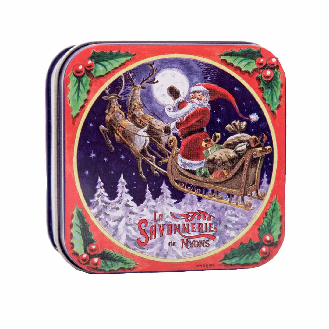 La Savonnerie de Nyons CHRISTMAS Metal box "The sled" and soap 100 g 