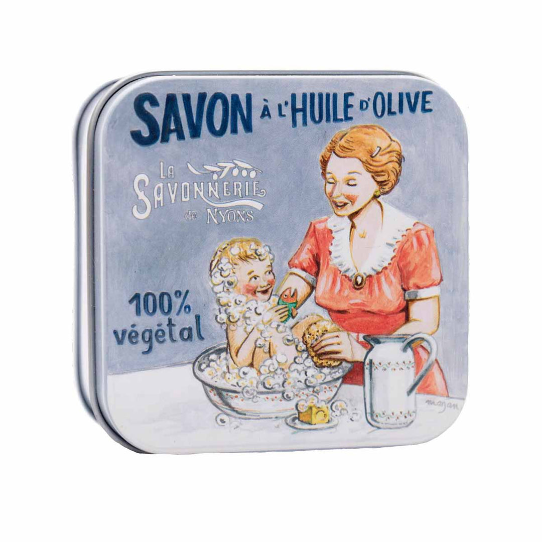 La Savonnerie de Nyons Metal box "Baby and Mom" ​​and Soap 100g 