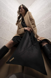 CENTOPERCENTO CASHMERE LILYBELLE CASHMERE BAG COL. BLACK 